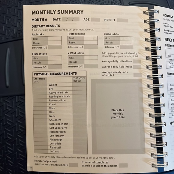 New Spiral Bound Diet and Exercise Diary - Tracker. - Picture 6 of 8